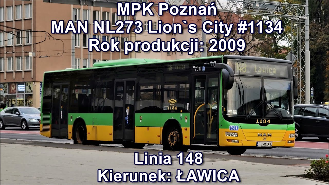 MPK Poznań - Linia 148, MAN NL273 Lion's City #1134