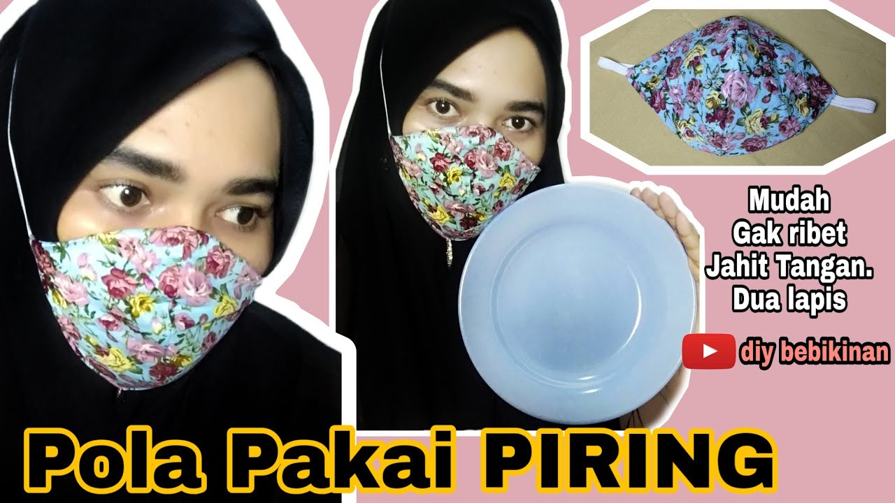 How to make fabric face mask easy - Cara mudah dan cepat membuat masker kain
