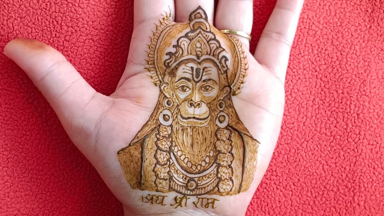 hanumanji portrait mehndi | Hanuman Dada drawing