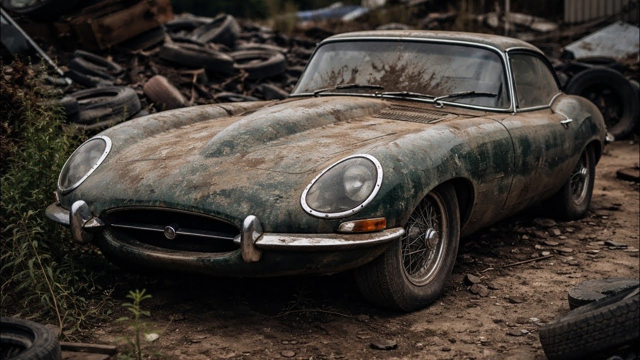 Abandoned Jaguar E-Type 1963 Restoration | Full ASMR Car Rebuild from Junkyard