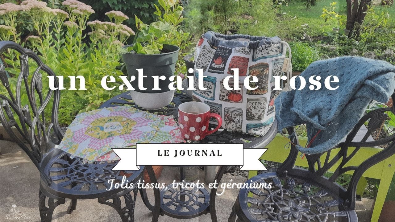 Un extrait de Rose Le journal Jolis tissus, tricots et géraniums #englishpaperpiecing #tricot