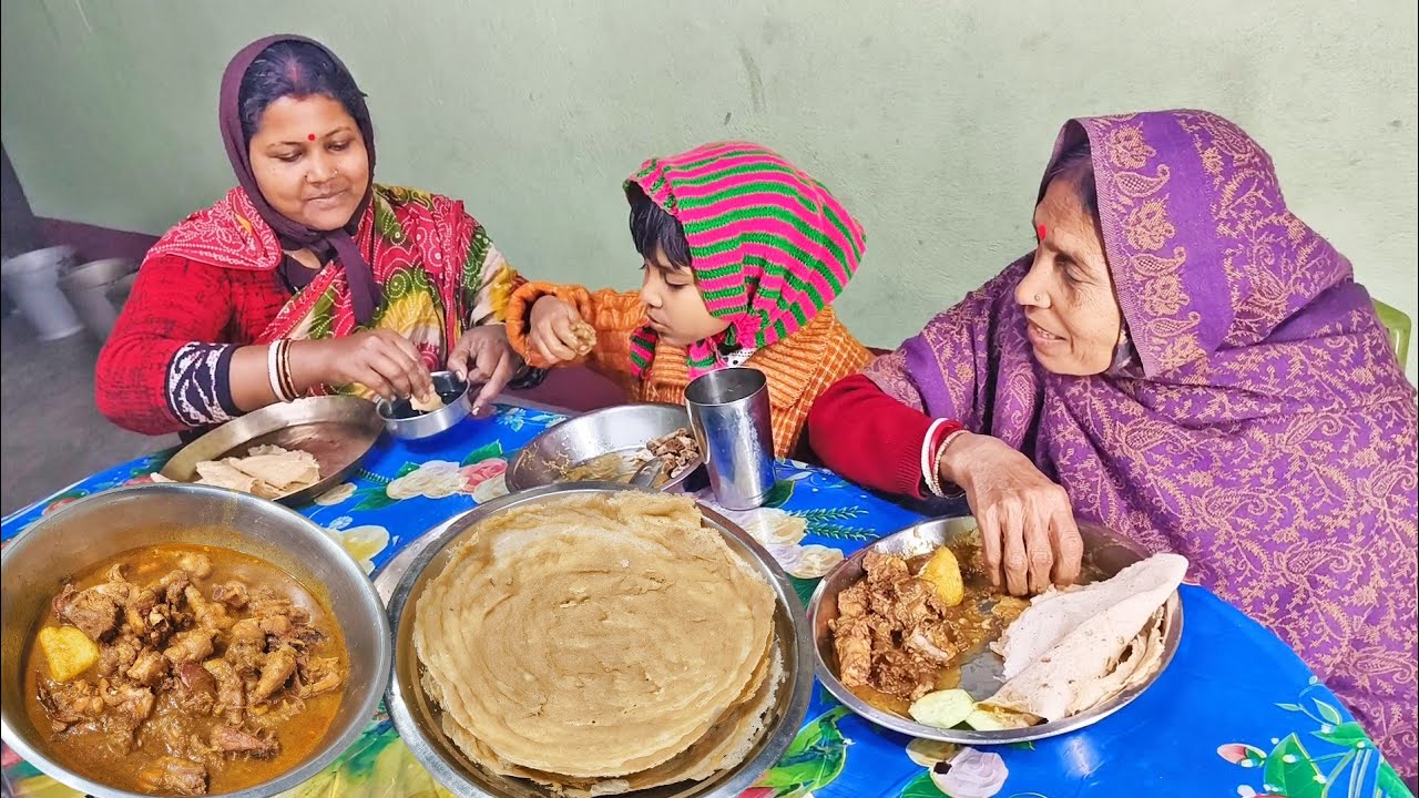 Rate Gola Ruti Mangsho Ranna Korlam,Jhola Gur Diye Ruti Kheye Dekhlam,Darun Hoyeche