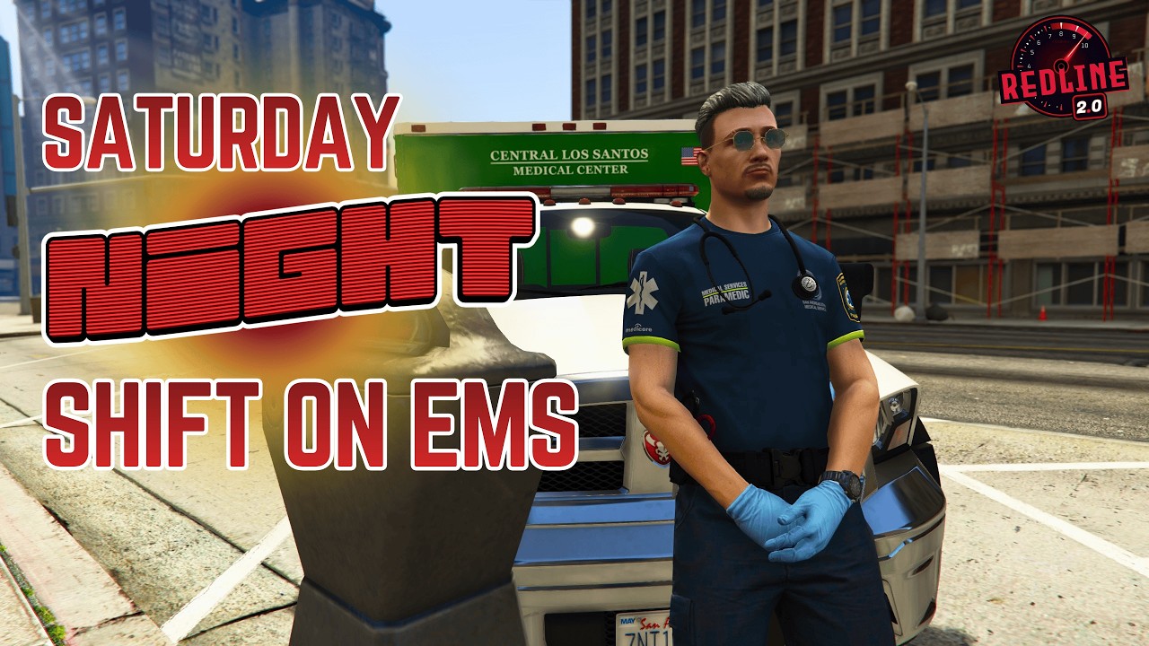 Live | Saturday night sift on EMS | Redline RP