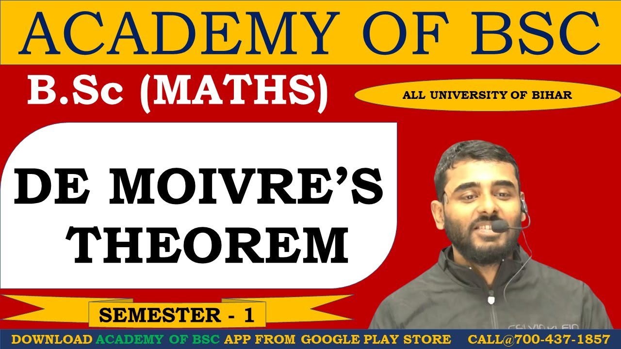 L-1 II DE MOIVRE'S THEOREM II BY K SINGH II