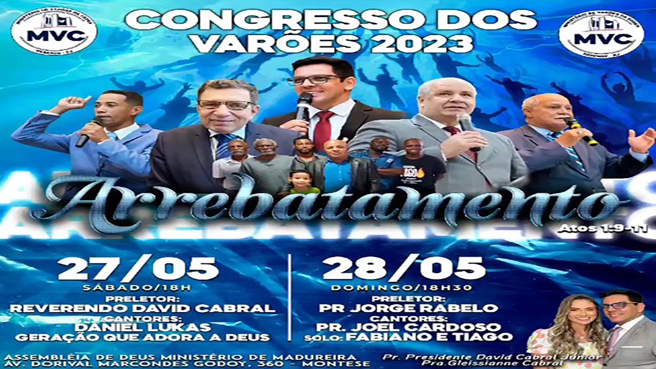 Congresso dos Var&otilde;es 2023 - ARREBATAMENTO - 27-05-2023