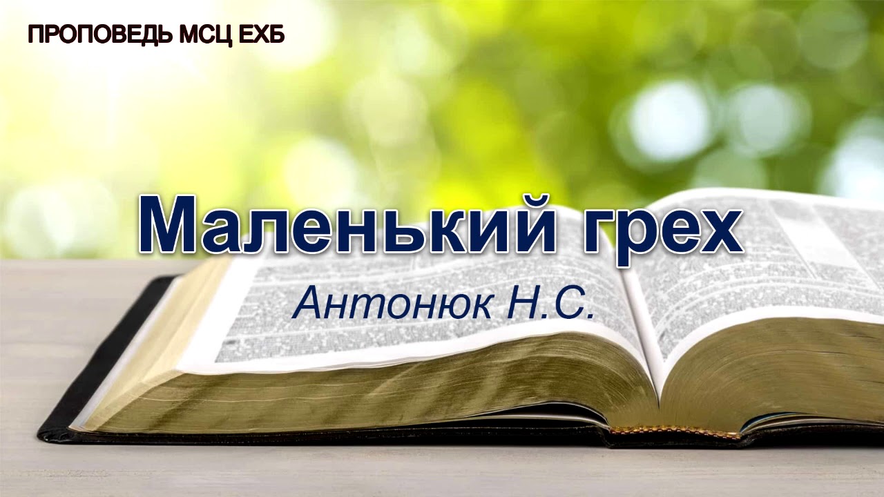 Маленький грех. Антонюк Н.С. Проповедь. МСЦ ЕХБ