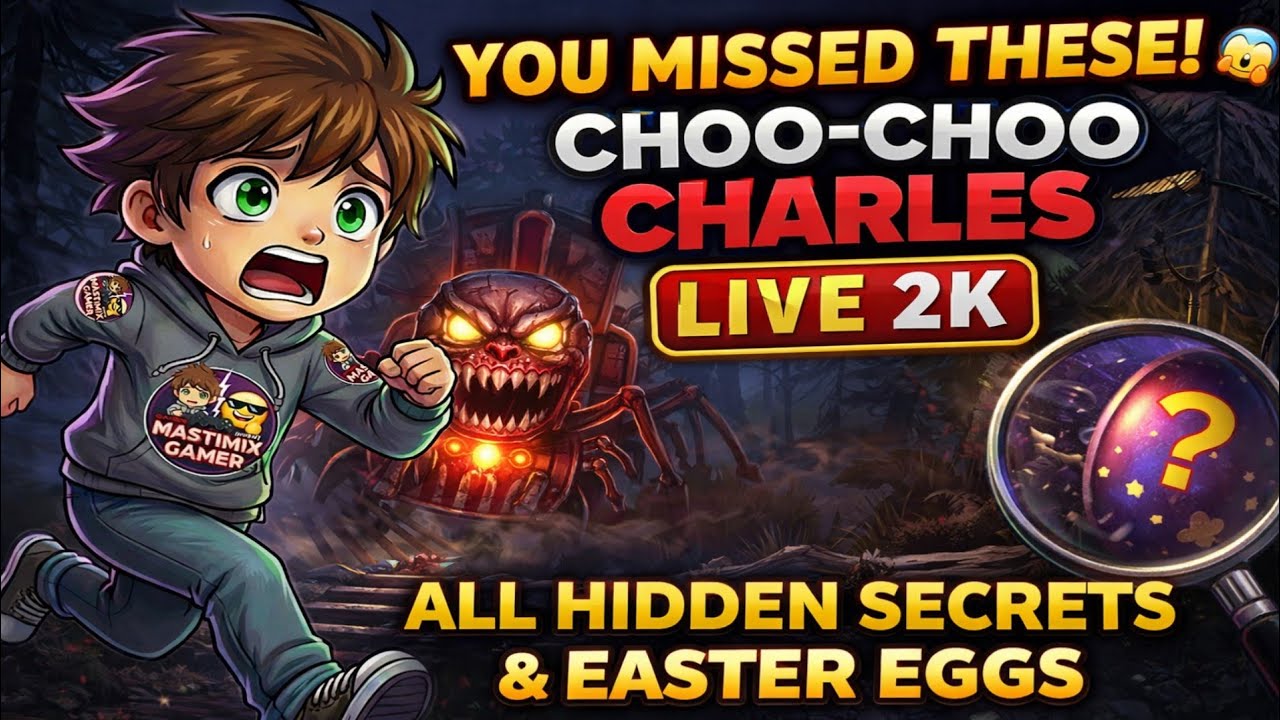 All Hidden Secrets & Easter Eggs You Missed These! 😱 Choo-Choo Charles LIVE 2K #gaming