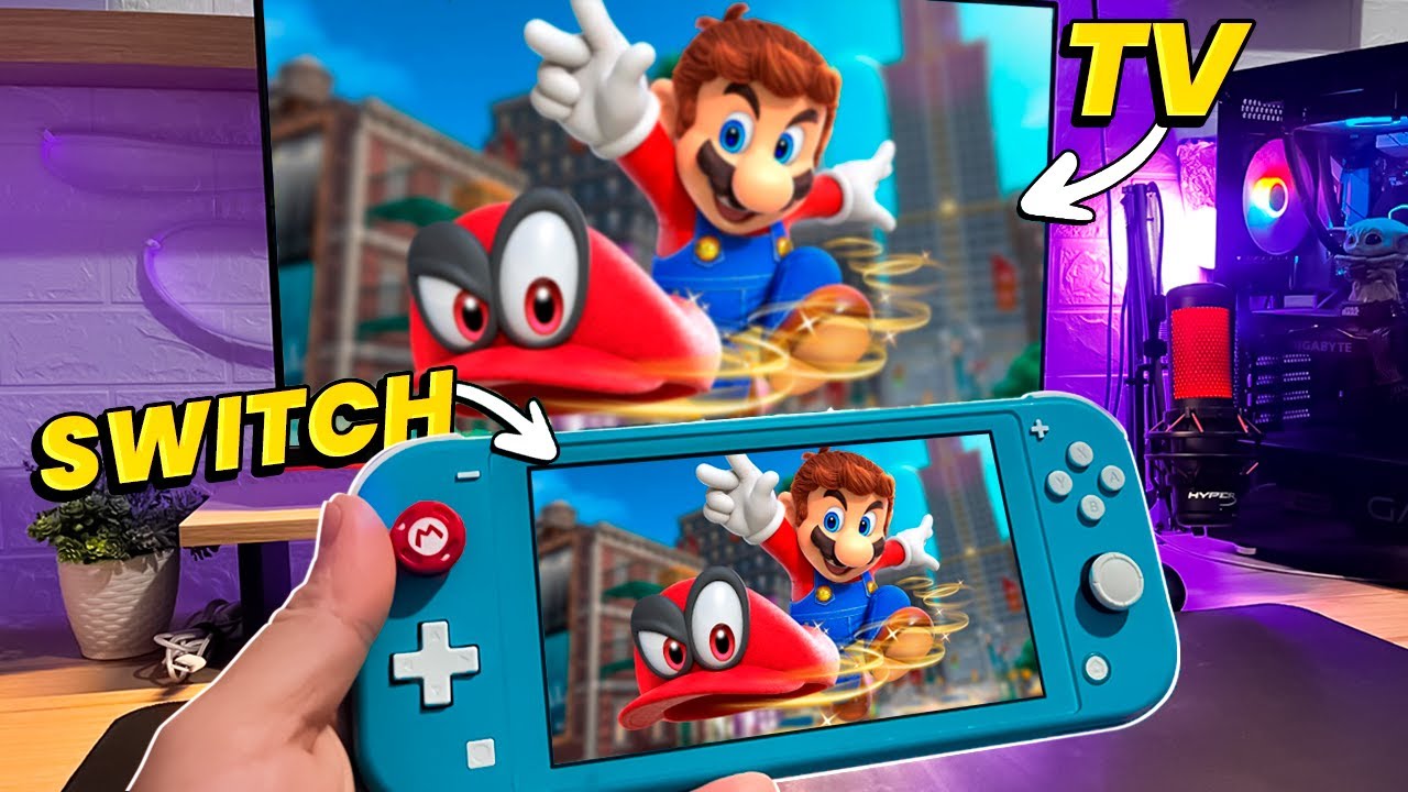 Usei o NINTENDO SWITCH LITE na TV