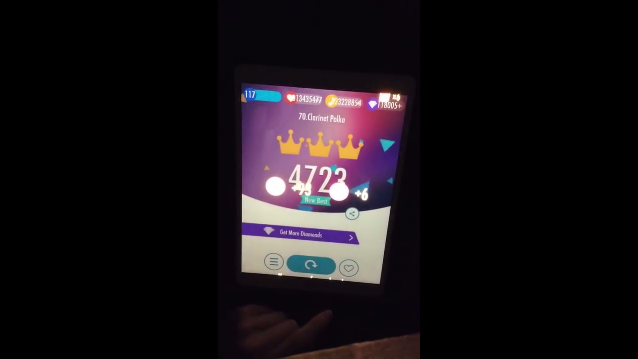 Piano Tiles 2 - Clarinet Polka 4723 score, LEGENDARY 1 revive World Record!!!