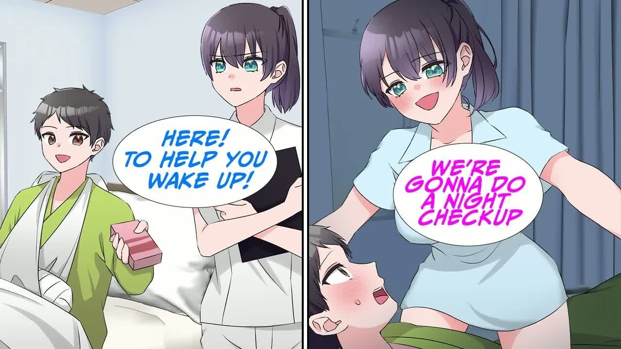 [Manga Dub] I mistakenly give a condom as a gift to a beautiful nurse who is assigned to me [RomCom]
