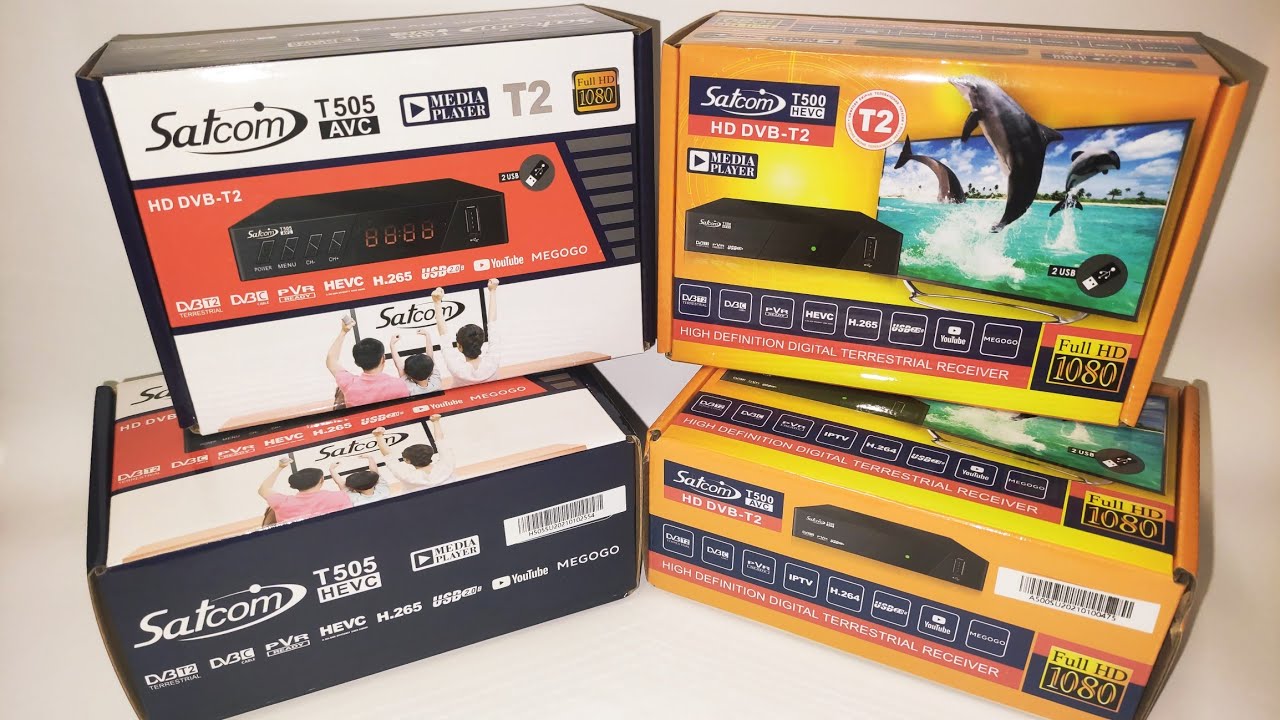 Достойная Новинка 2021 года! Тюнер Т2 Satcom T500,T505 (AVC HEVC) распаковка, обзор, отличия есть!