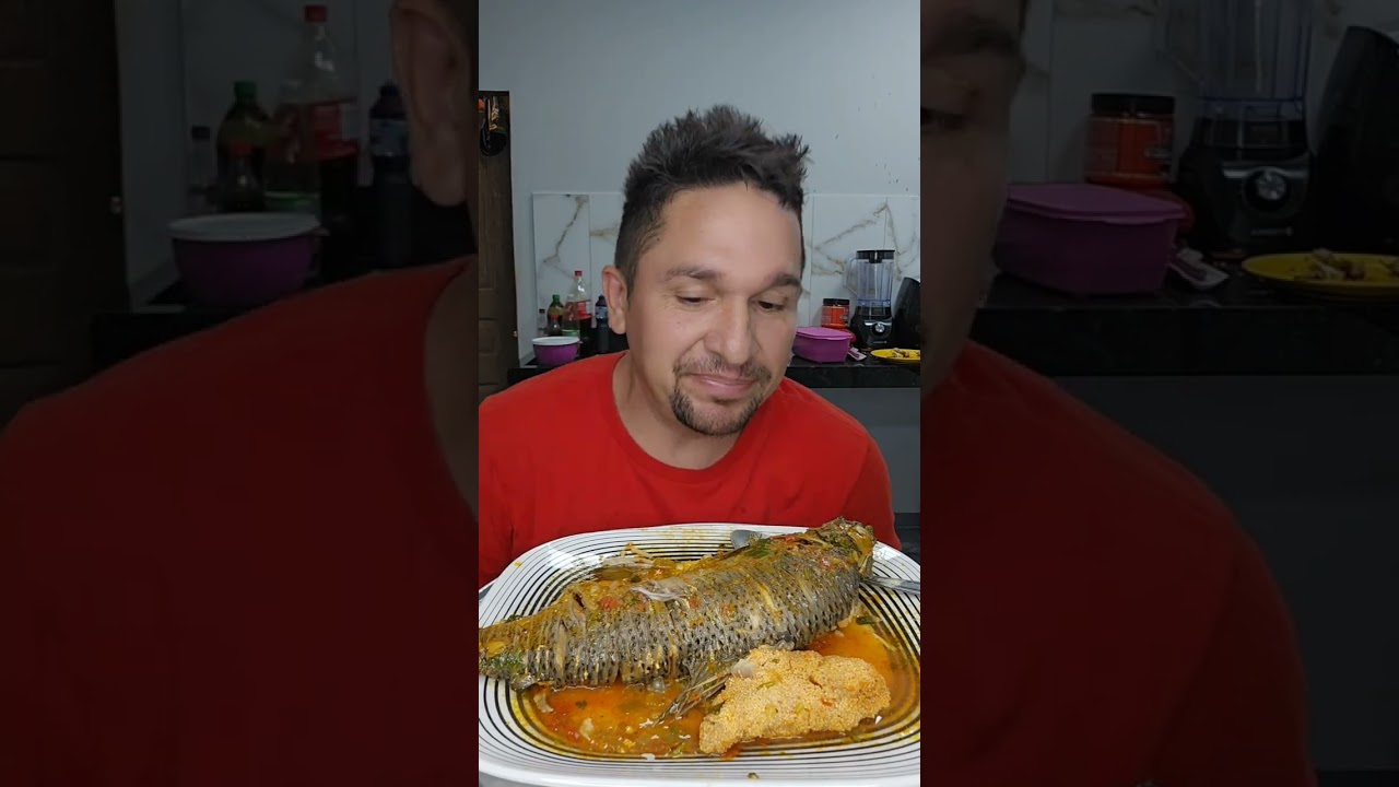 Peixe cozido #comida curimatã cozida #peixe #comida 