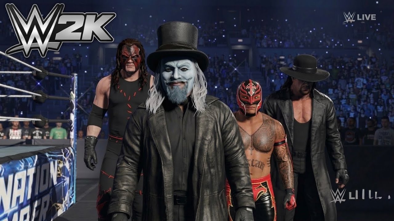 Матч WWE Extreme Rules: Андертейкер против Дяди Хауди против Кейна против Рея Мистерио