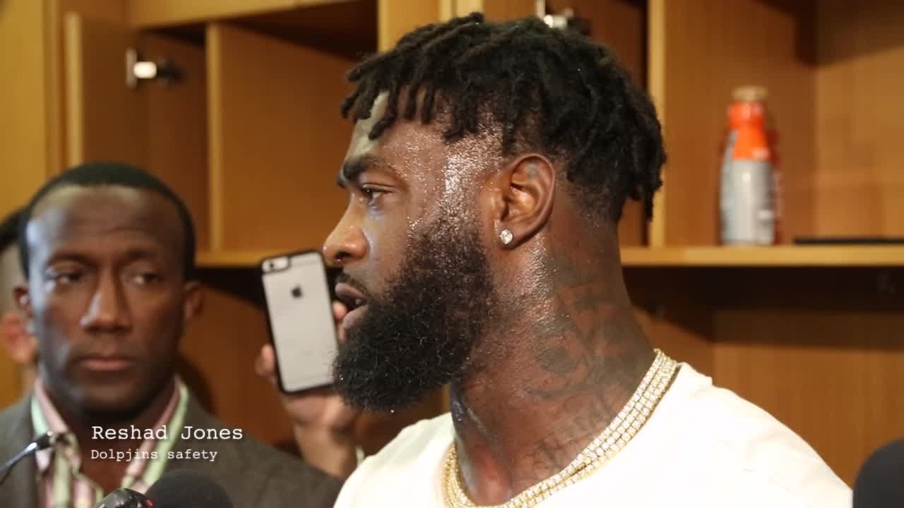 Video: Reshad Jones speaks with rerporters