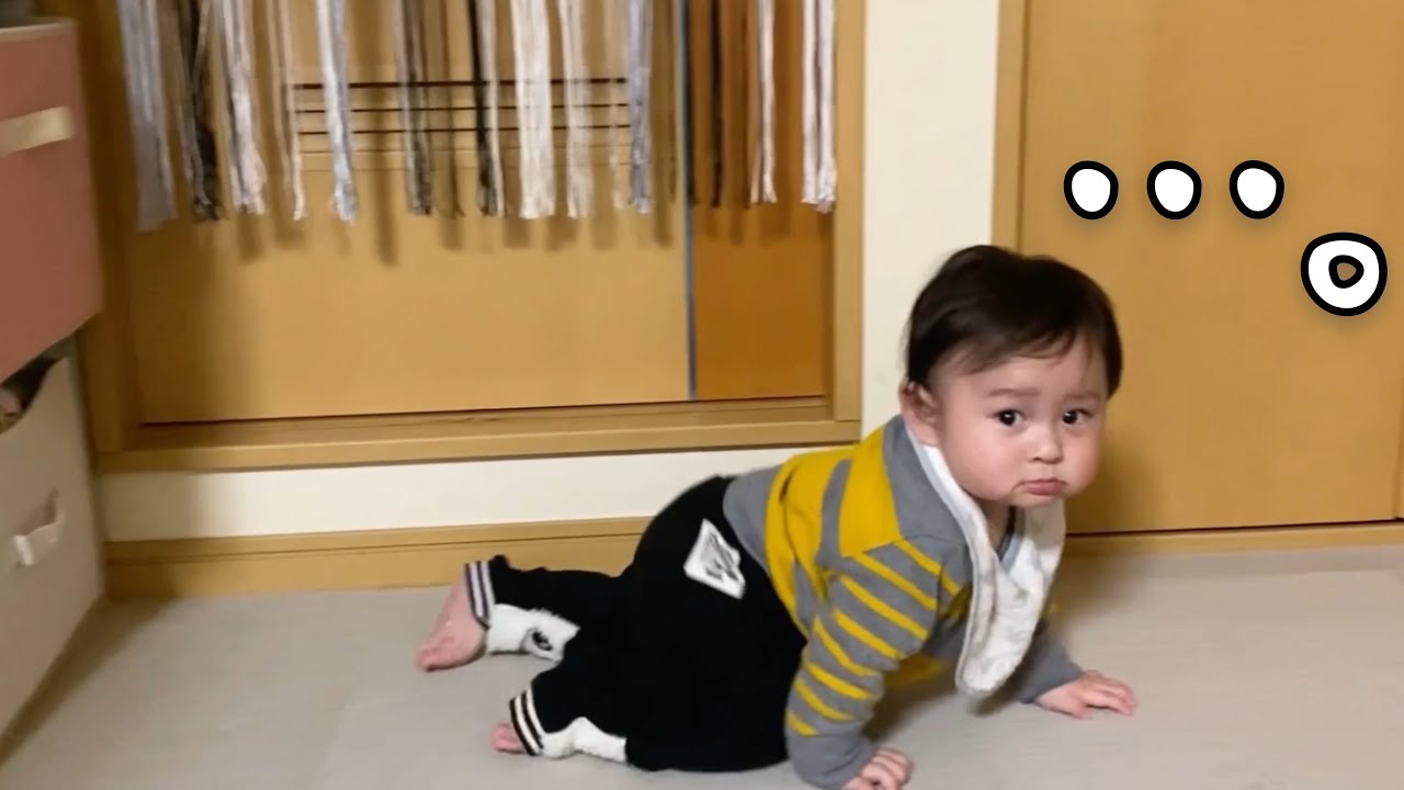 父が居ない時と居る時の【テンション】全然違う赤ちゃん😭 🤣Father laughing with all his might