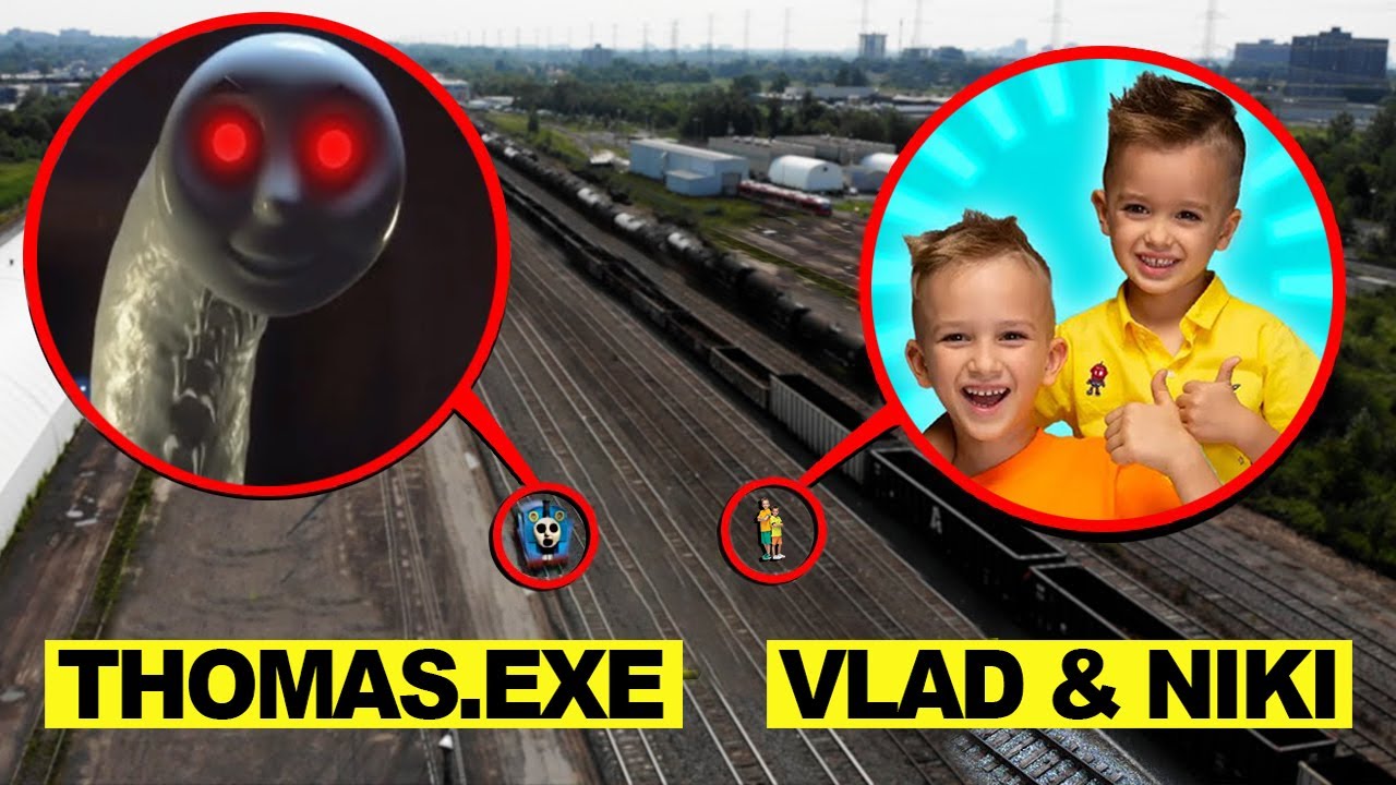 ДРОН следит за ВЛАДОМ И НИКИ с помощью THOMAS THE TRAIN.EXE в РЕАЛЬНОЙ ЖИЗНИ в 3 часа ночи!!