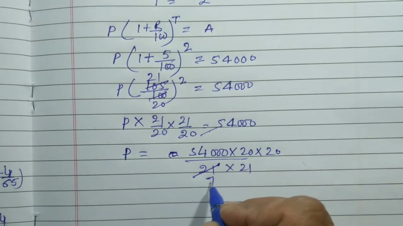 Class 8 - Exercise 8.3 Q -  10 | The population of a place increased to 54000 in 2003 at rate of 5%