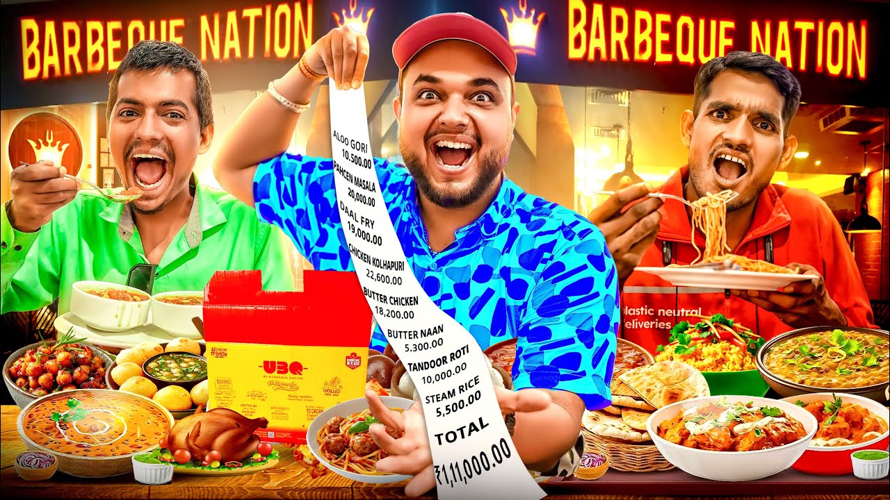 Finish Full Menu Of Barbeque Nation & Win 10,000 ₹ Cash 🤑🤑