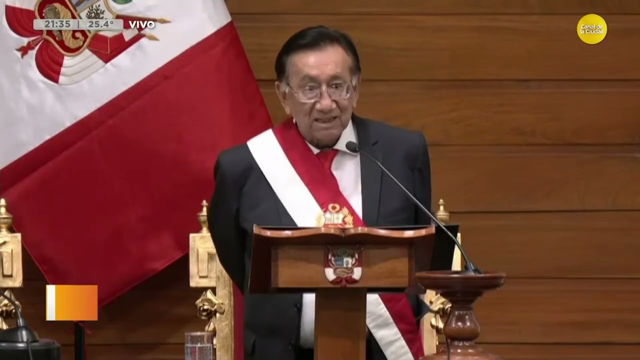 Perú: José María Balcázar asumió a los 83 años la presidencia interina | N20:30 | 19-02-26