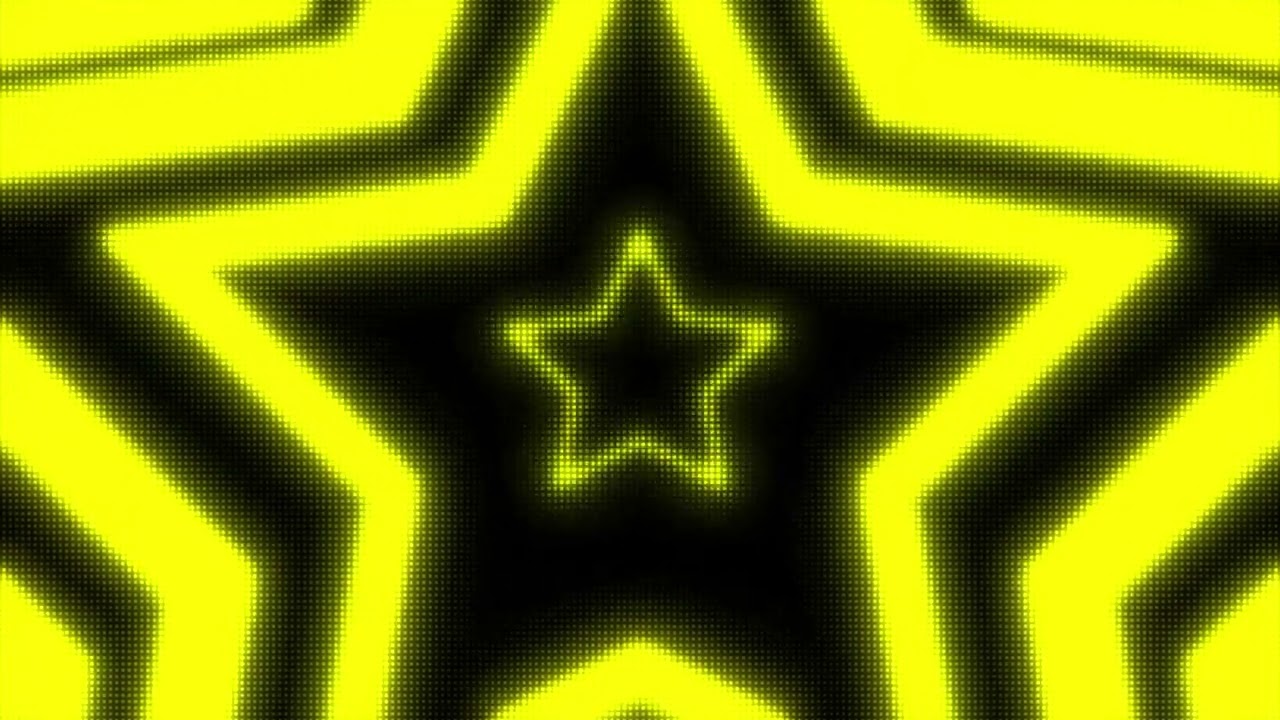 Black and Yellow Y2k Neon LED Lights Star Background || 1 Hour Looped HD