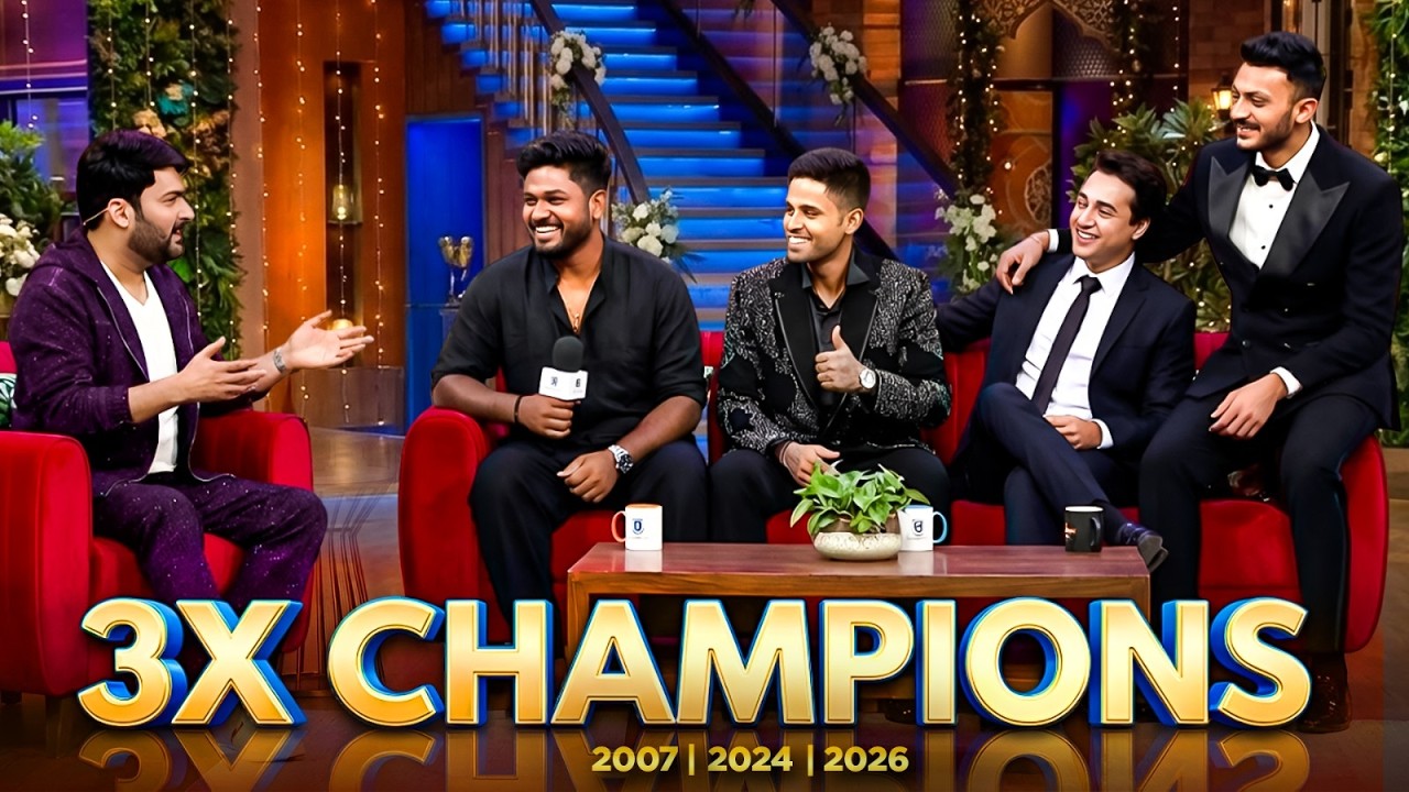 3 Time Men’s Cricket World Cup Champion Team on Kapil Sharma Show | Samju,Abhishek,Axar & Suryakumar