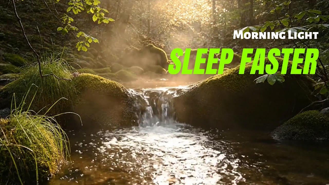 Morning Forest Waterfall | Calm Babbling Brook Ambience