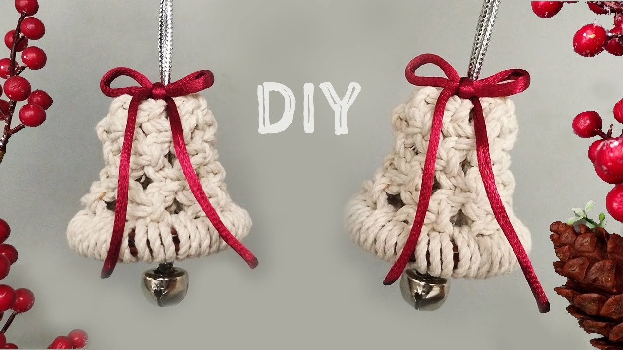 DIY 🎄 CAMPANA de NAVIDAD en MACRAME (paso a paso) | DIY Christmas Bell in Macramé