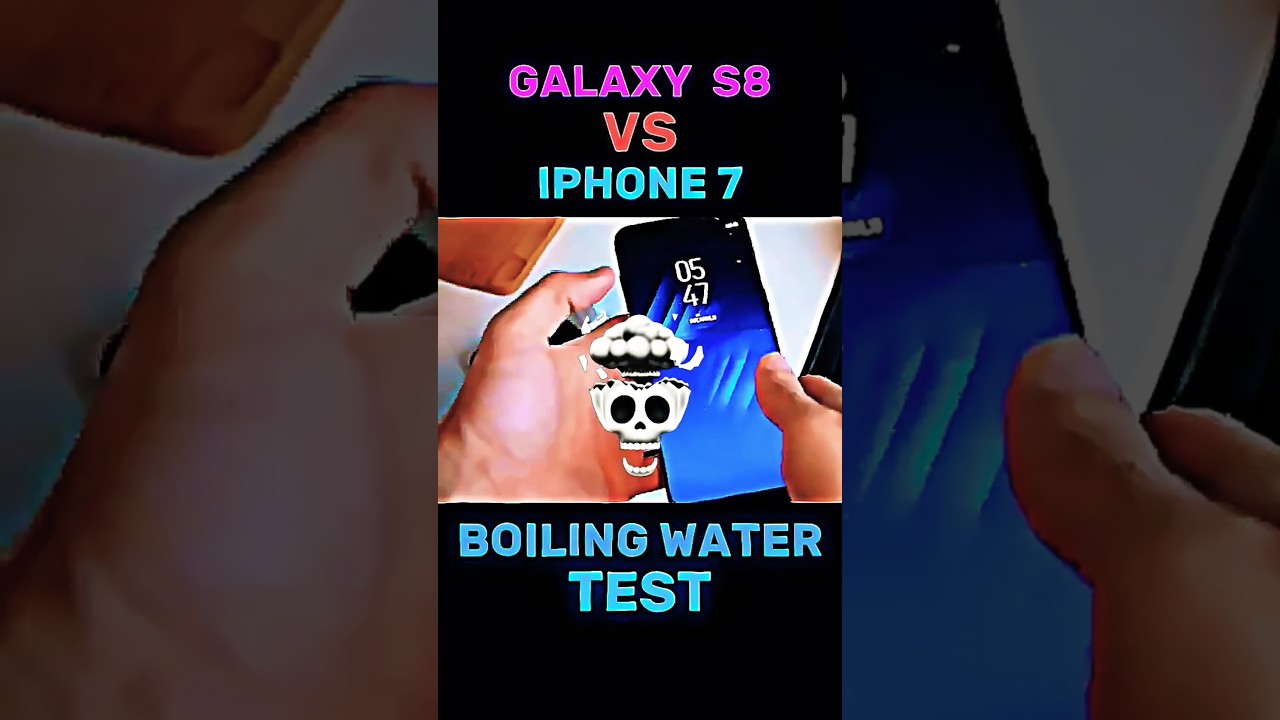 Samsung Galaxy S8 vs Iphone 7 BOILING WATER 💦💧 TESTE ? #boilingwater #mobilephone