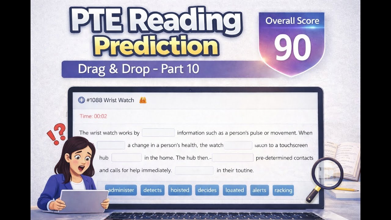 PTE Reading Prediction 2026 | Drag & Drop (Part 10) | Score 90 Strategy