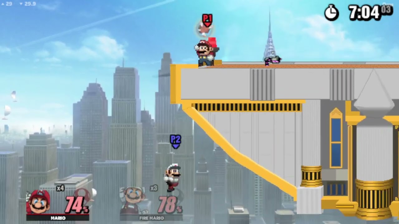 SSF2 Sandbox Mods: Mario v0.9b vs Fire Mario v0.9b