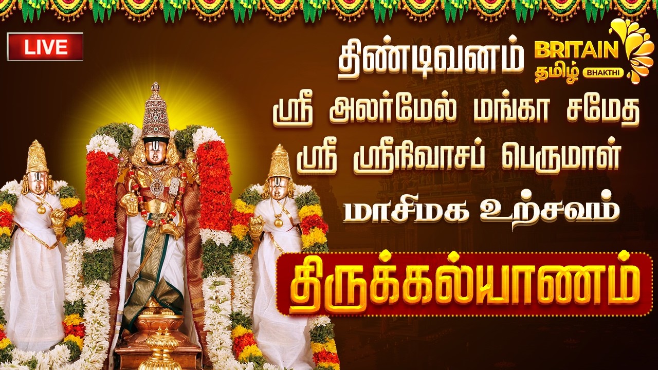 LIVE - திண்டிவனம் ஸ்ரீ அலர்மேல் மங்கா சமேத ஸ்ரீ ஸ்ரீநிவாசப் பெருமாள் மாசிமக உற்சவம் திருக்கல்யாணம்