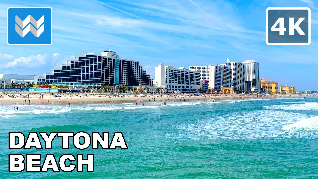 [4K] Daytona Beach, Florida USA - Spring Break Walking Tour Vlog & Vacation Travel Guide 🎧 Binaural