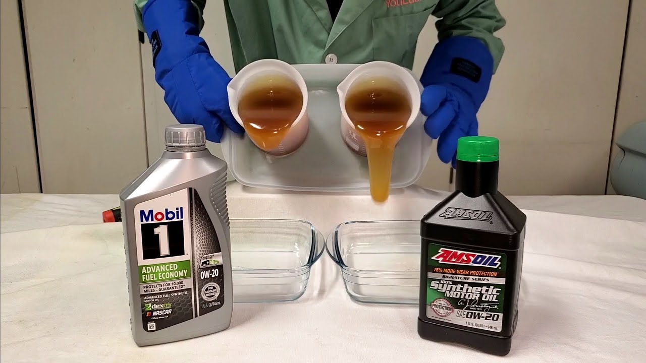 Mobil 1 Advanced Fuel Economy против AMSOIL 0W-20 Cold Flow Challenge