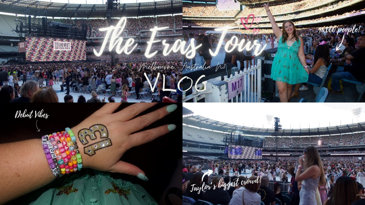 TAYLOR SWIFT ERAS TOUR VLOG ❤︎ Melbourne N3 Ⅰ GRWM, concert, merch + Taylor's biggest crowd EVER!