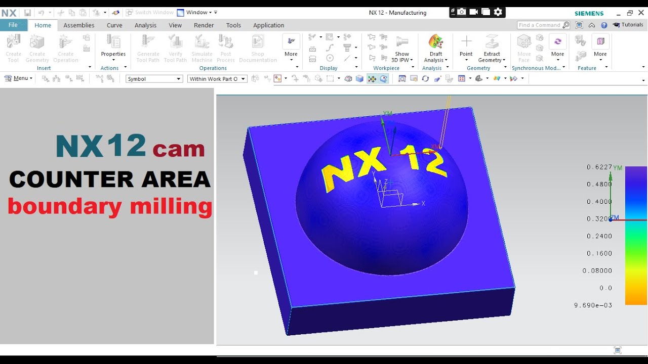 NX 12 Cam counter area boundary milling
