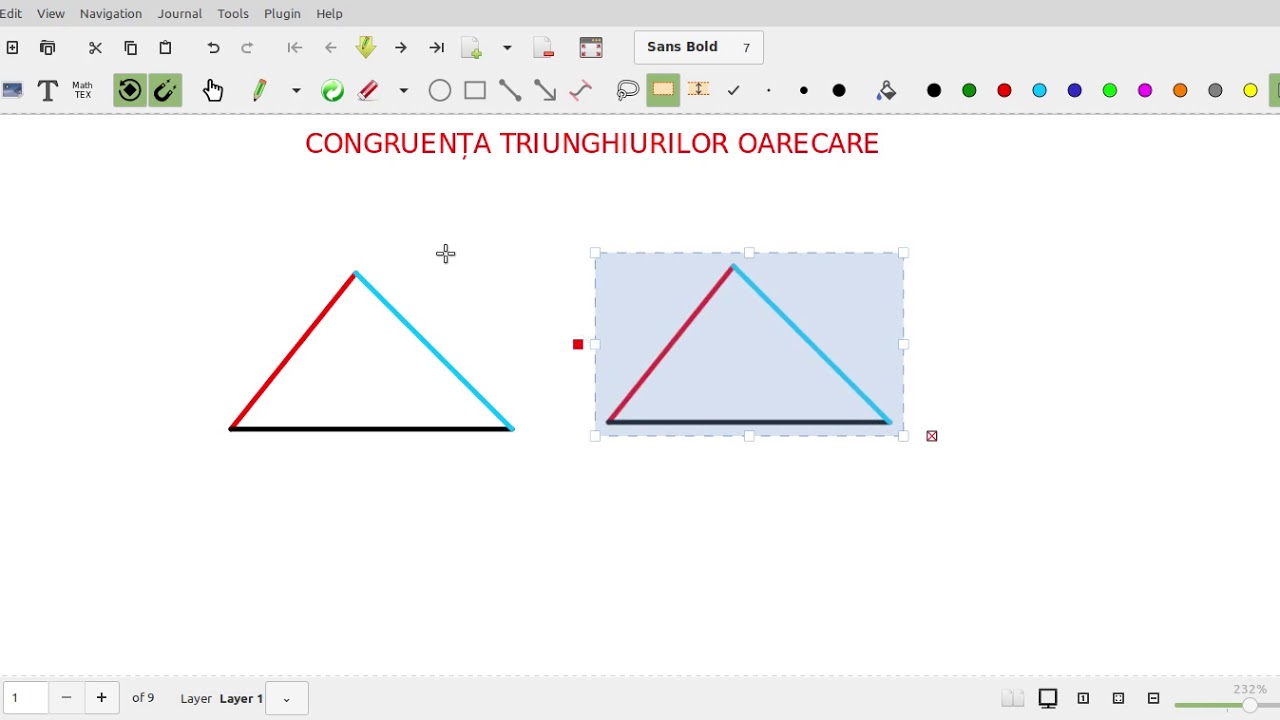 Congruenta triunghiurilor - clasa a VI-a