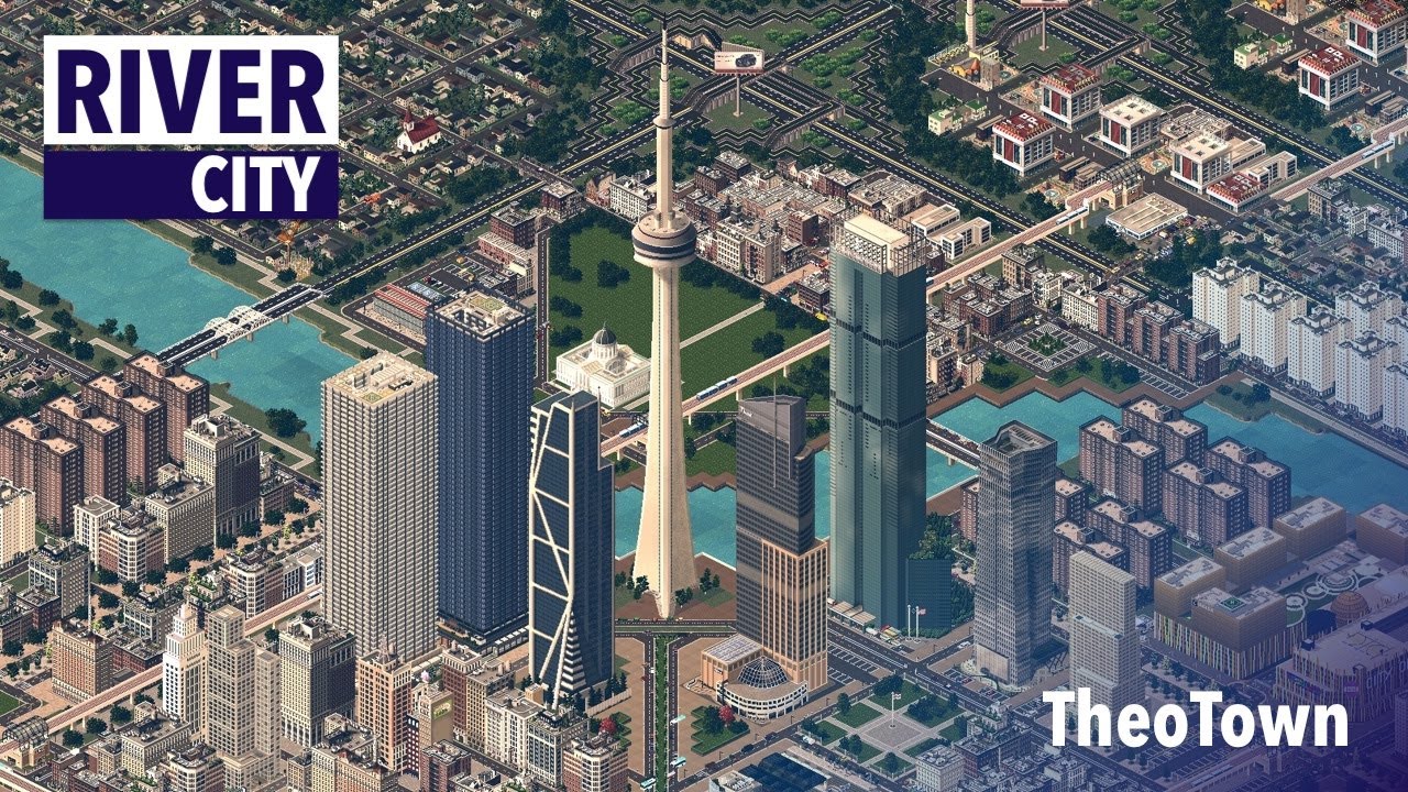 Realistic riverside City - Theotown | Timelapse