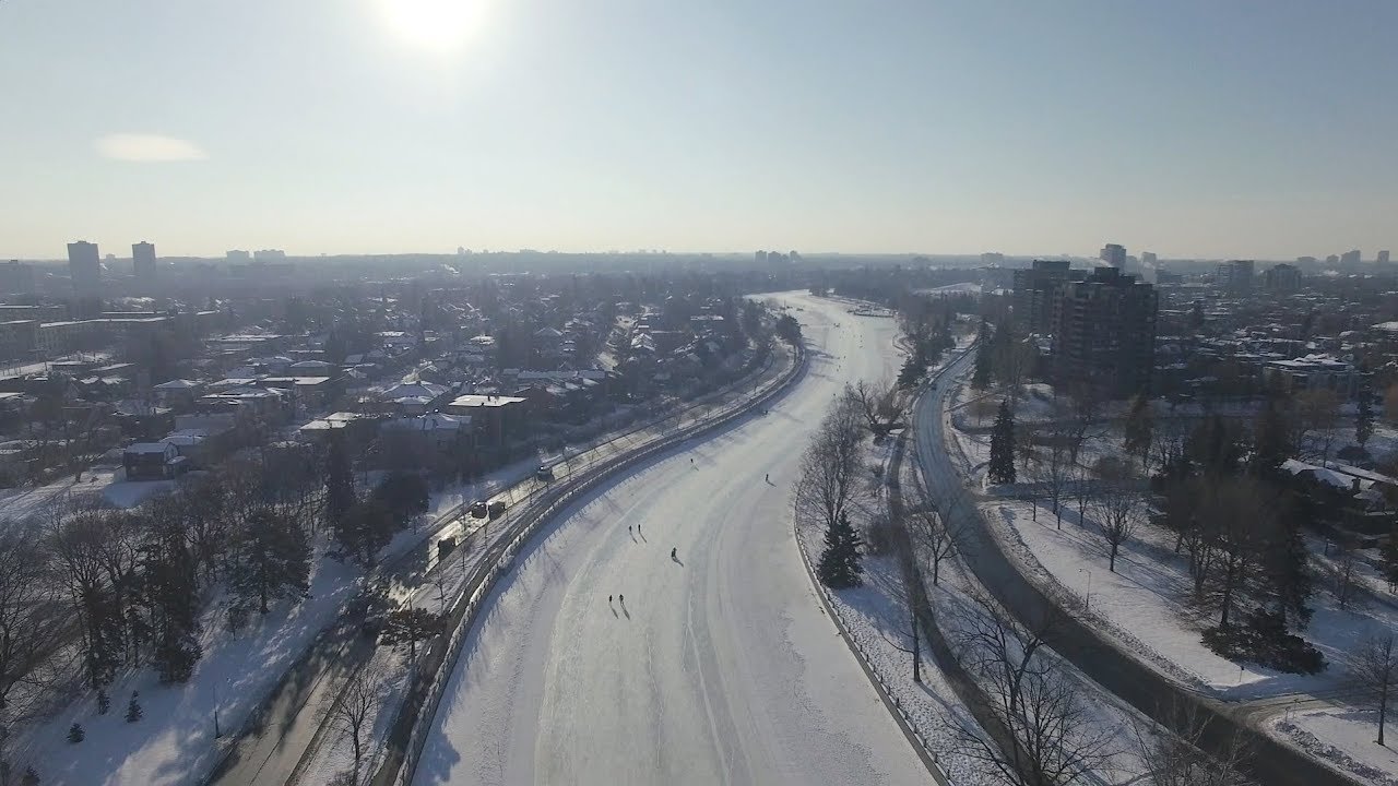 Rideau Canal Skateway | View from above
