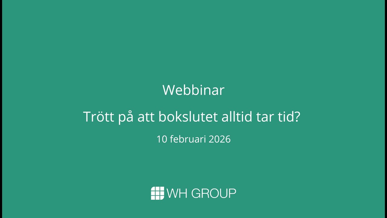Webbinar Trött på att bokslutet tar tid