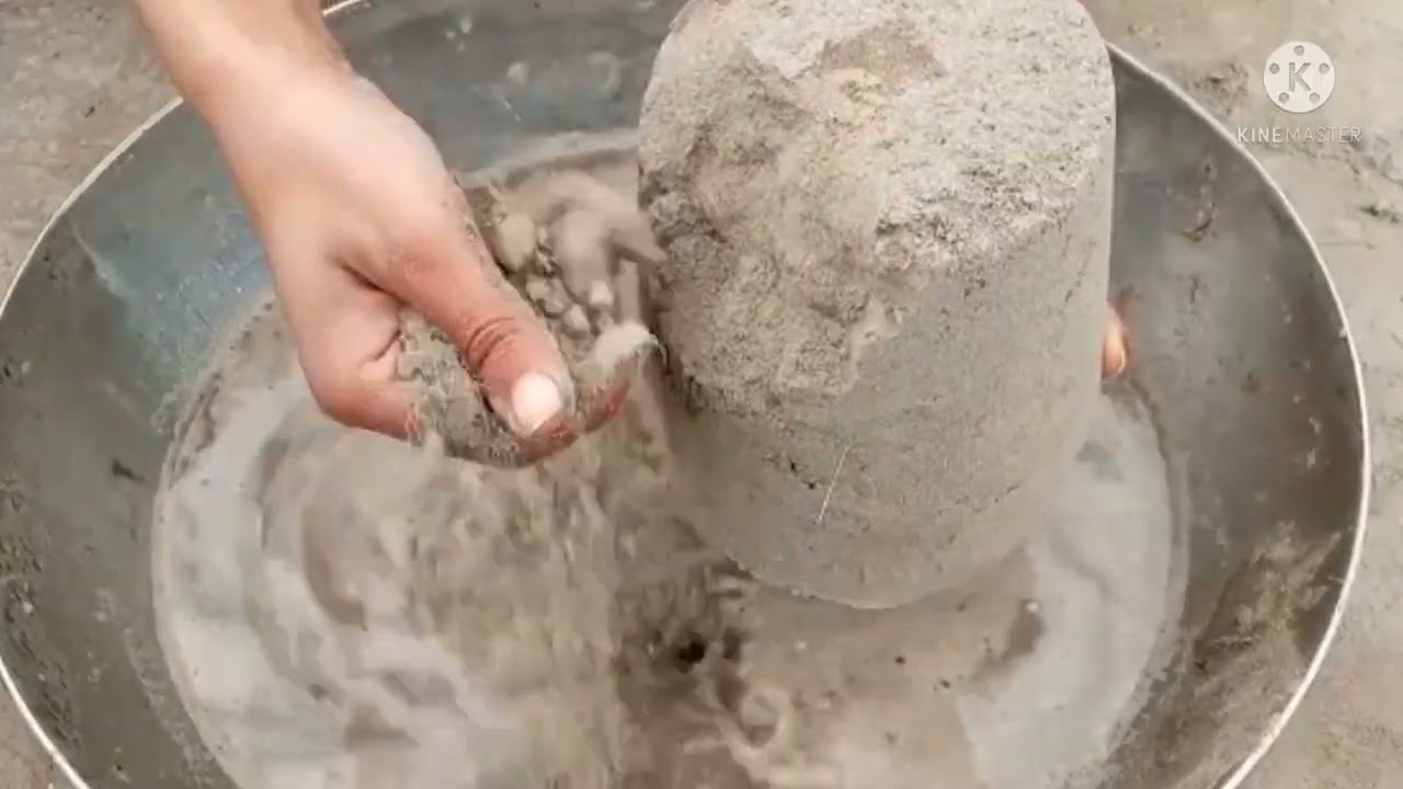 asmr:too much soft texture😋sand+mud+cement😍