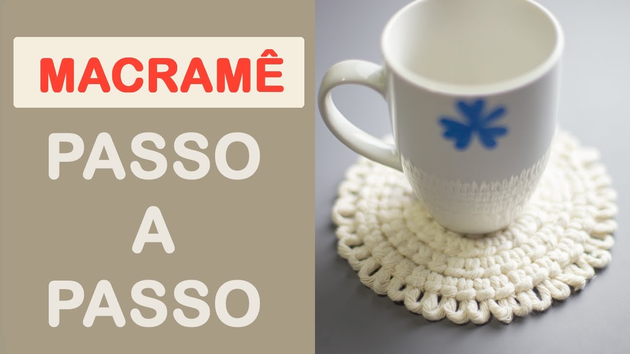 PORTA COPO EM MACRAMÊ PASSO A PASSO | #macramêparainiciantes