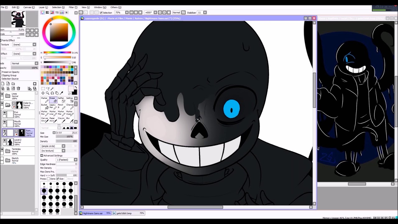 [Speedpaint] Nightmare Sans (Dreamtale)