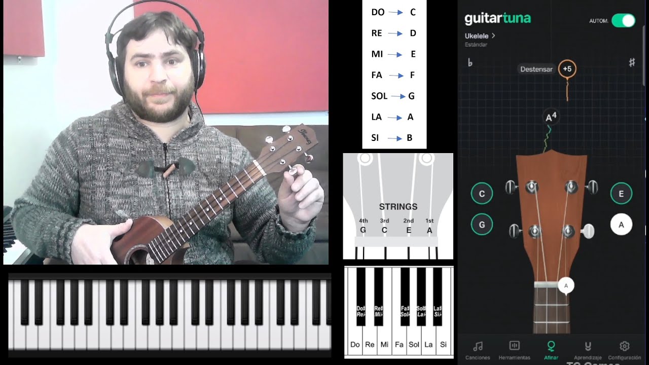 ¿Como AFINAR un UKELELE con el CELULAR? 🎸 🎶 📱