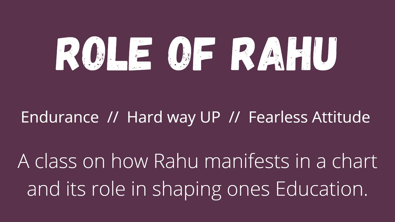 Class - 162 // Role of Rahu on ones Mindset // Education // Attitude