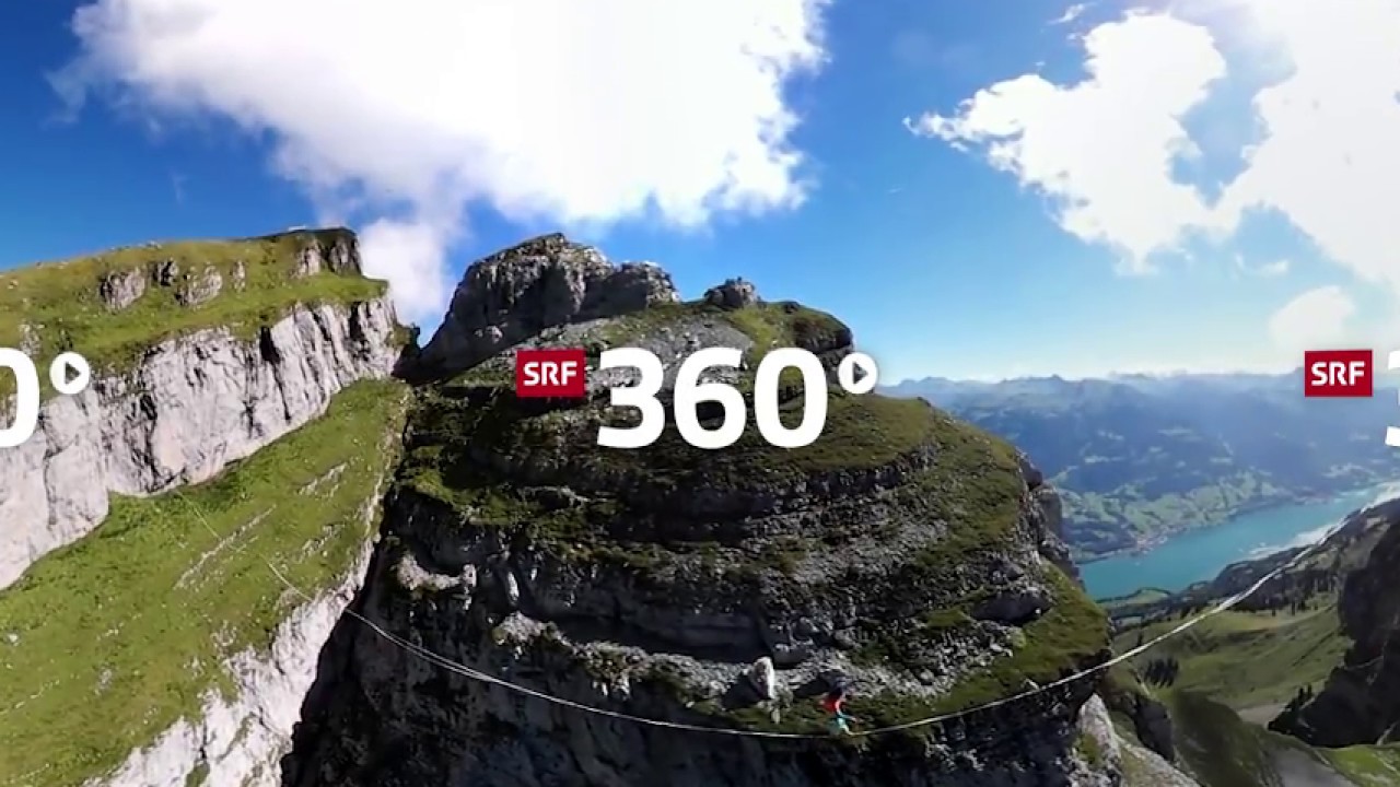 Slacklinen zwischen den Churfirsten in 360°