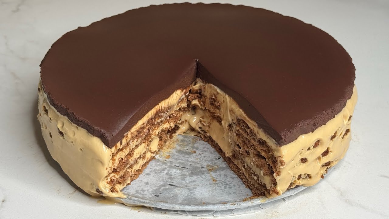 TARTA DE GALLETAS SIN HORNO. 