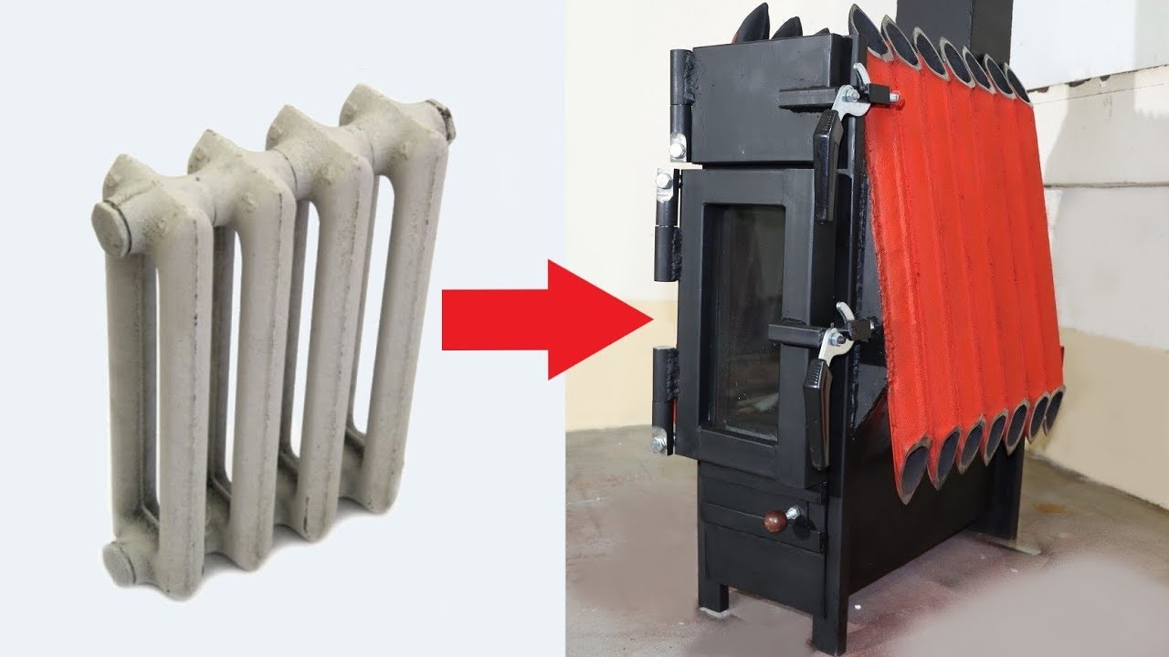 Wood Stove from the Old Radiator 🔥 DIY