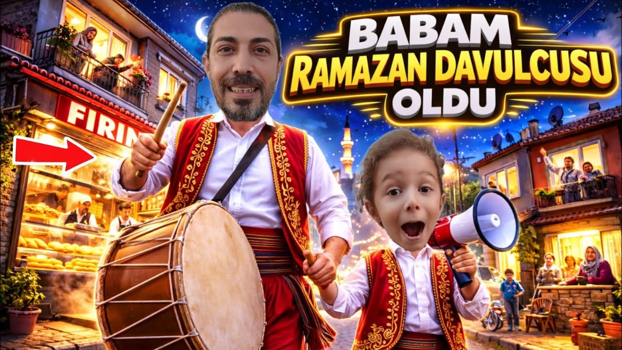 SAHURDA ALİ NECATİ YOLLARDA.BABASI İLE DAVULCU OLDULR.GECE SABAHA KADAR HERKESİ UYANDIRDIK#alinecati