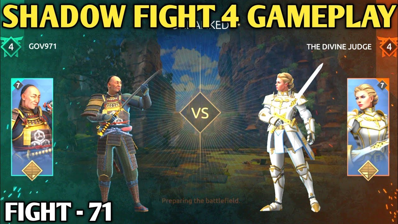 Fight - 71 || shadow fight 4 gameplay || ranked match  || shadow fight 4 || android games