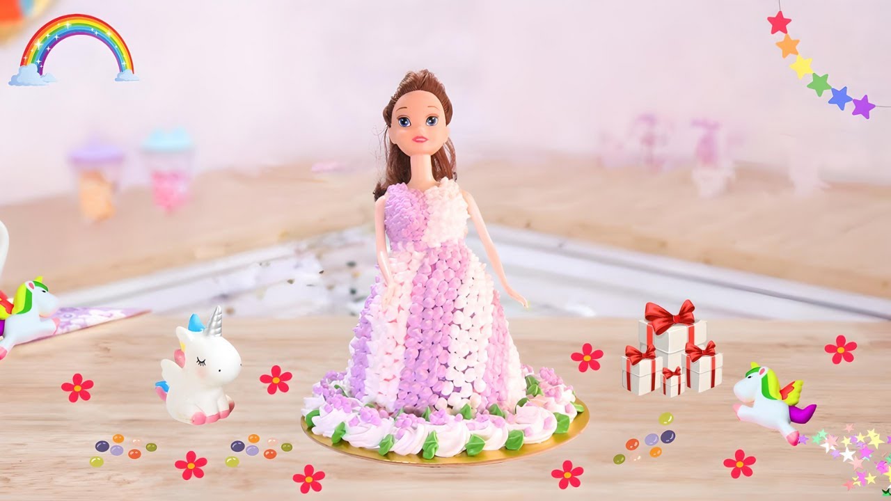💃Barbie Doll Cake Decoration | Beautiful miniature princess cake decorating | Mini Cakes